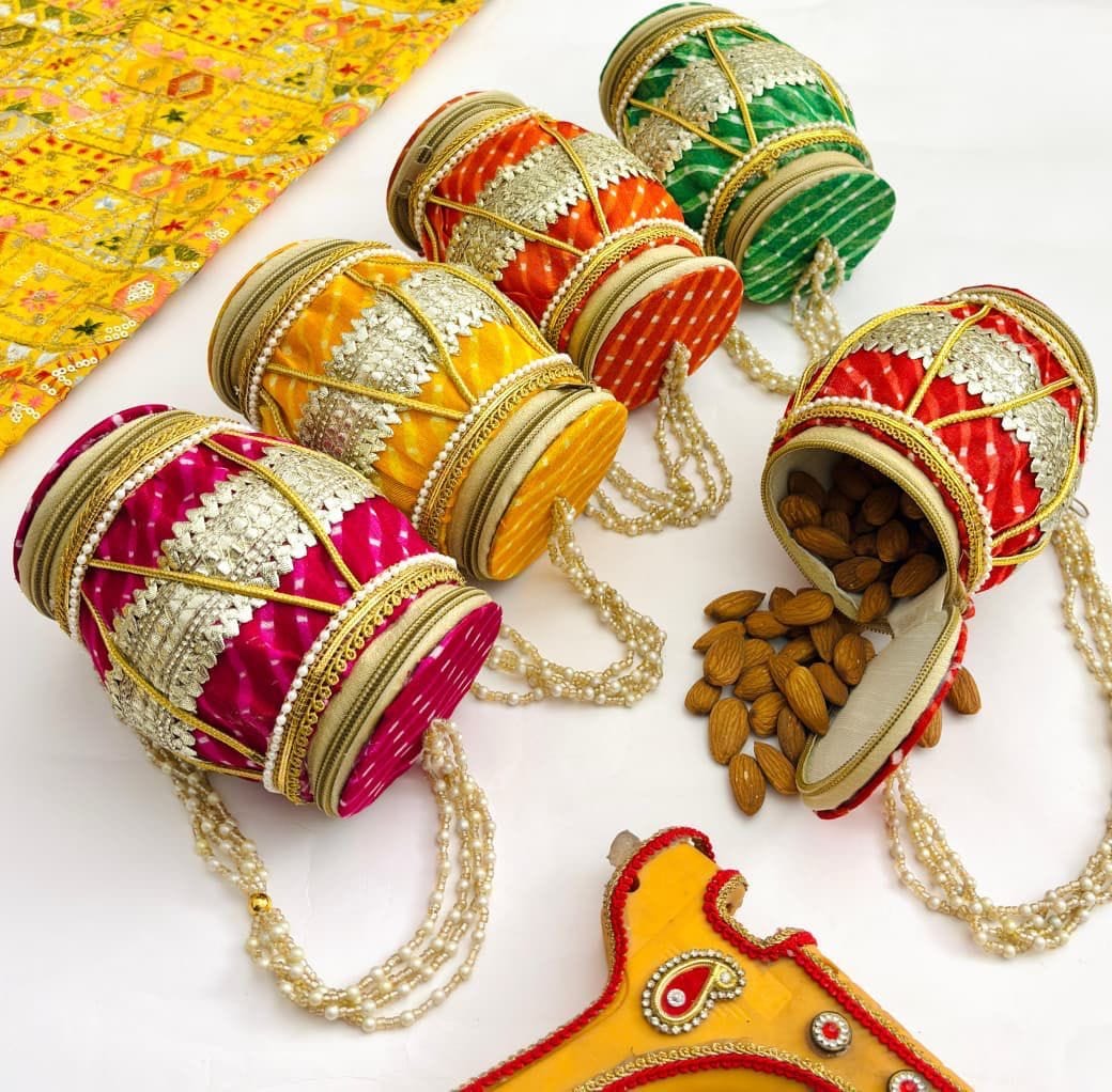 Bandhani Design Dholak Bags