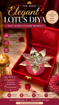 German Silver Lotus Jumbo Diya with Resin Base