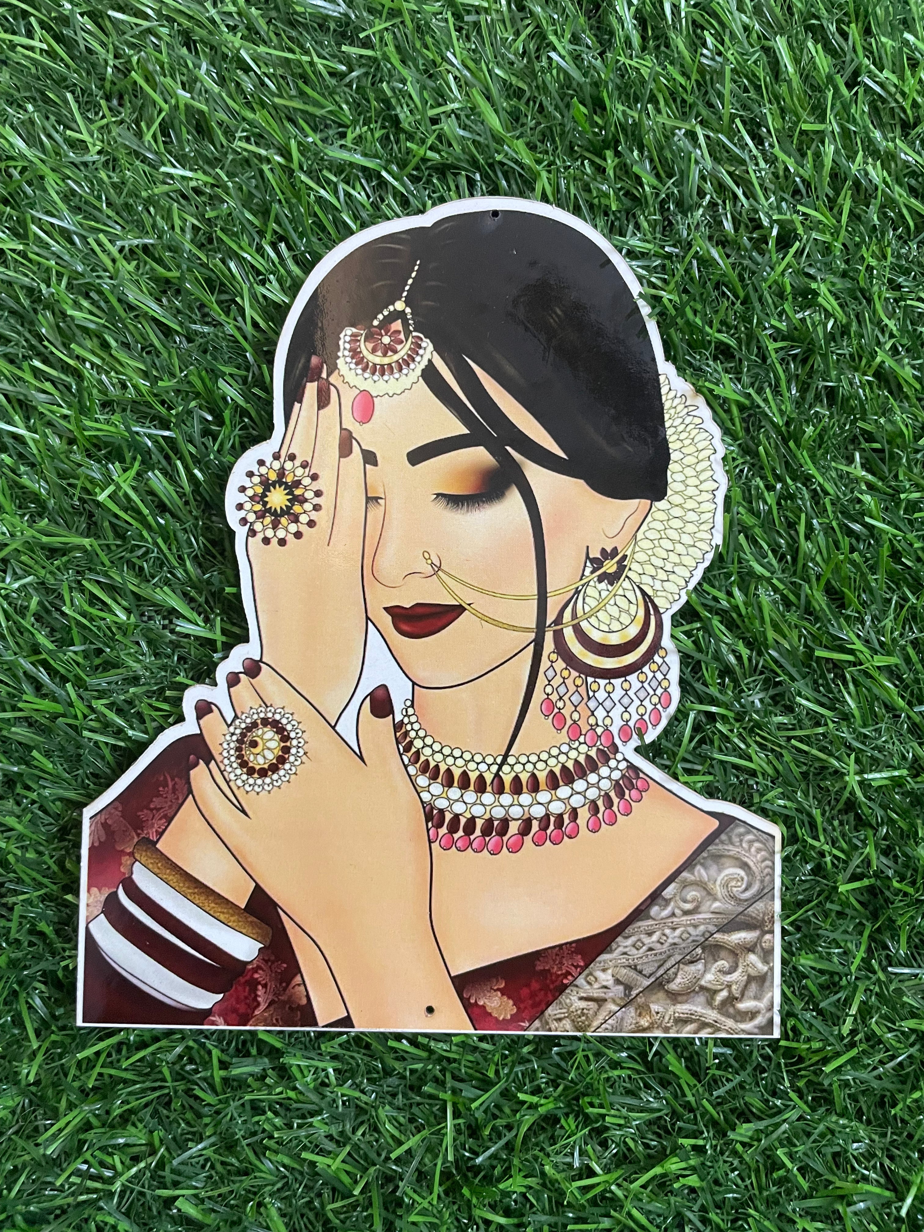 Dulhan MDF Cutout 6 inches