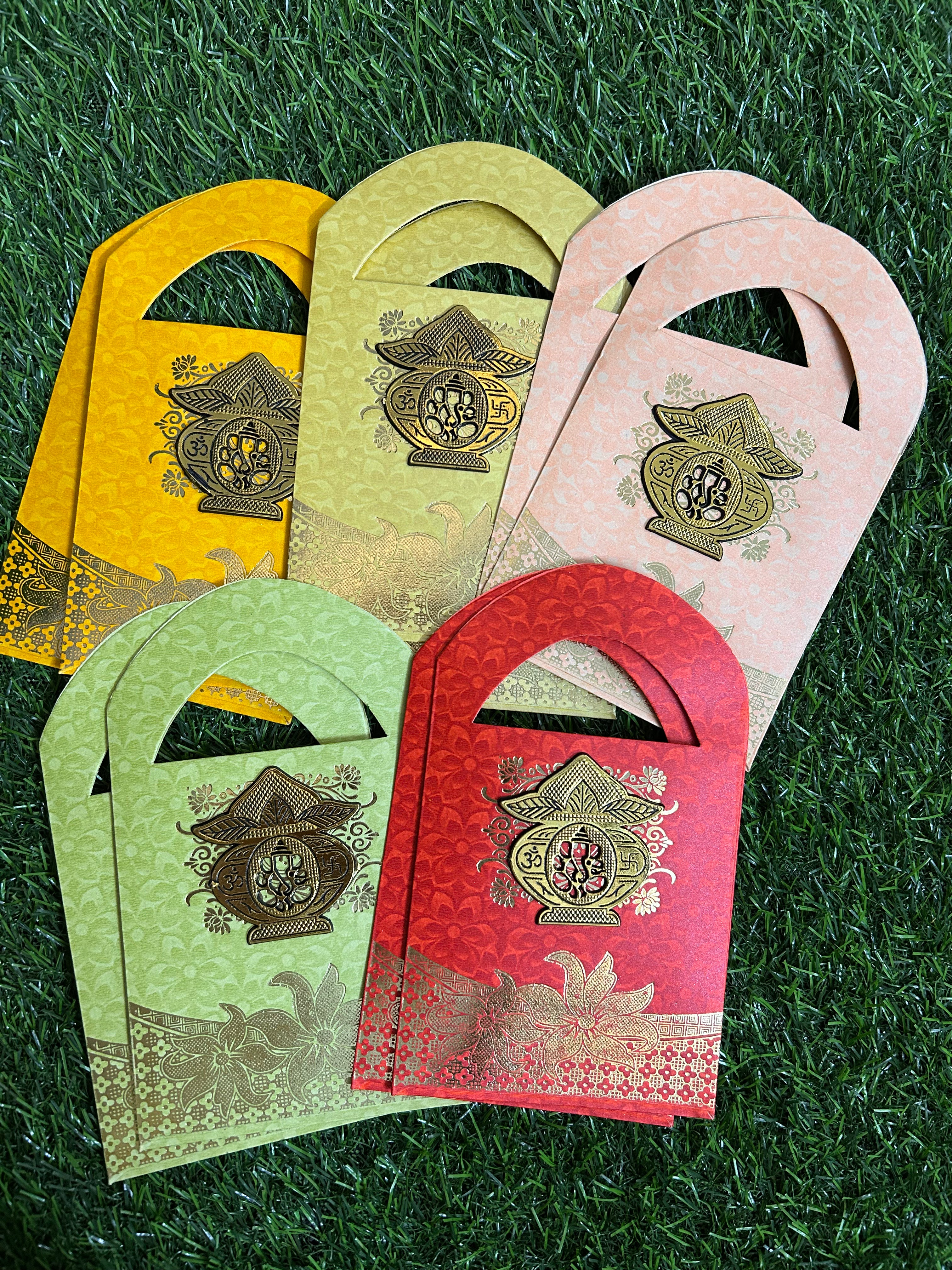 Bag lifafa with kalash Multicolor - Pack of 10