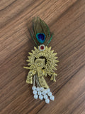 Metal Krishna Flute Brooches