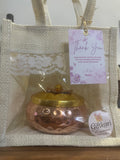 Copper Pot 4 Inches with Jute Bag 7x7 Inches Combo