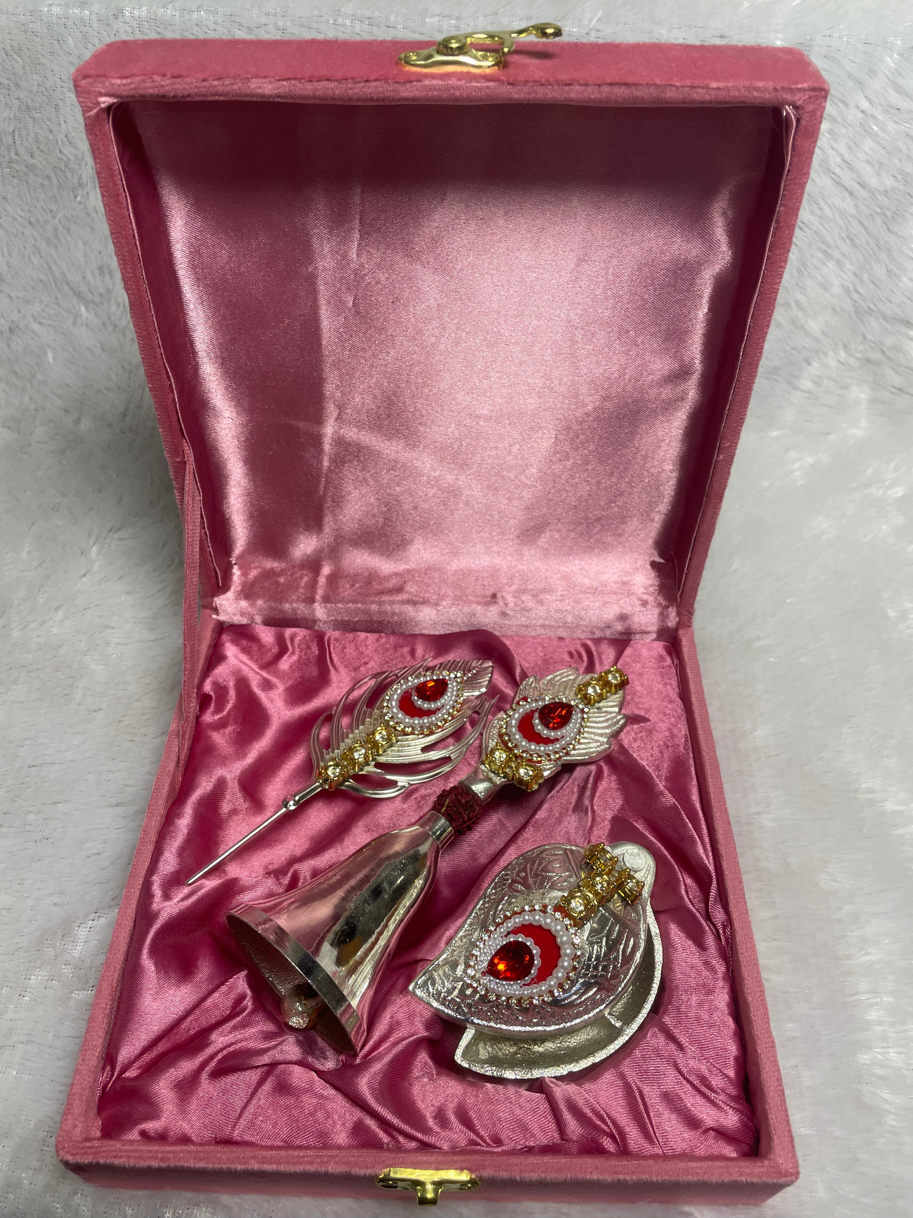 German Silver Tilak Chopra and Bell Combo