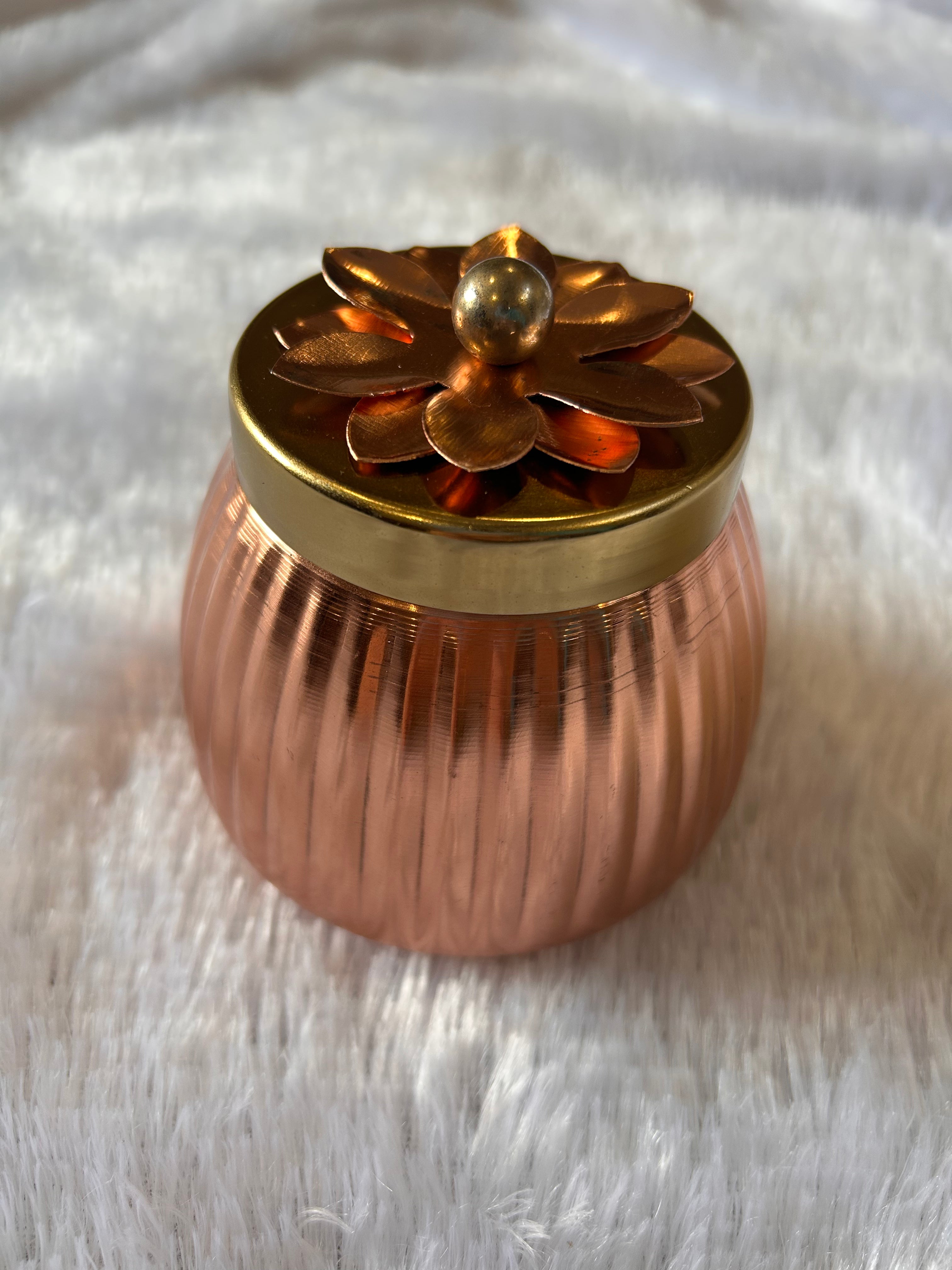 Copper Jars 4 Inches Size with Flower design