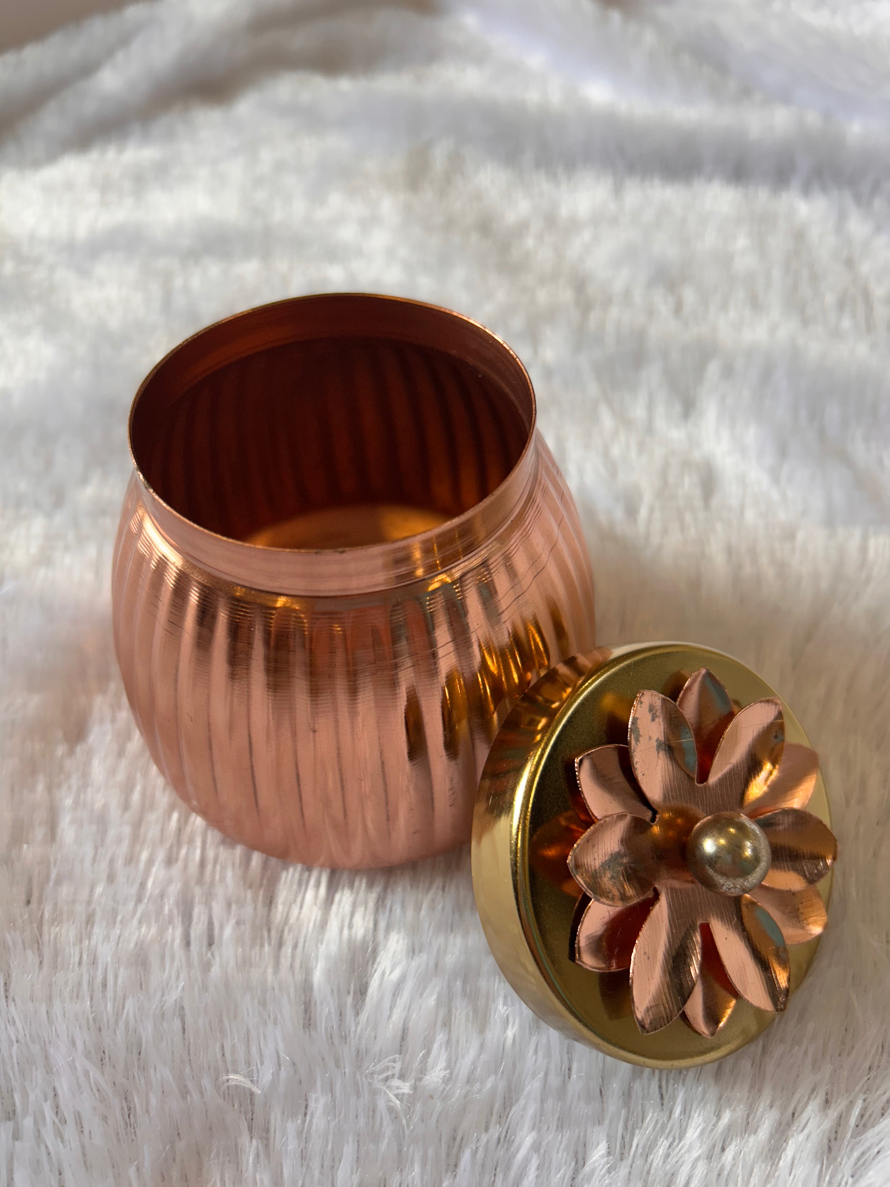 Copper Jars 4 Inches Size with Flower design