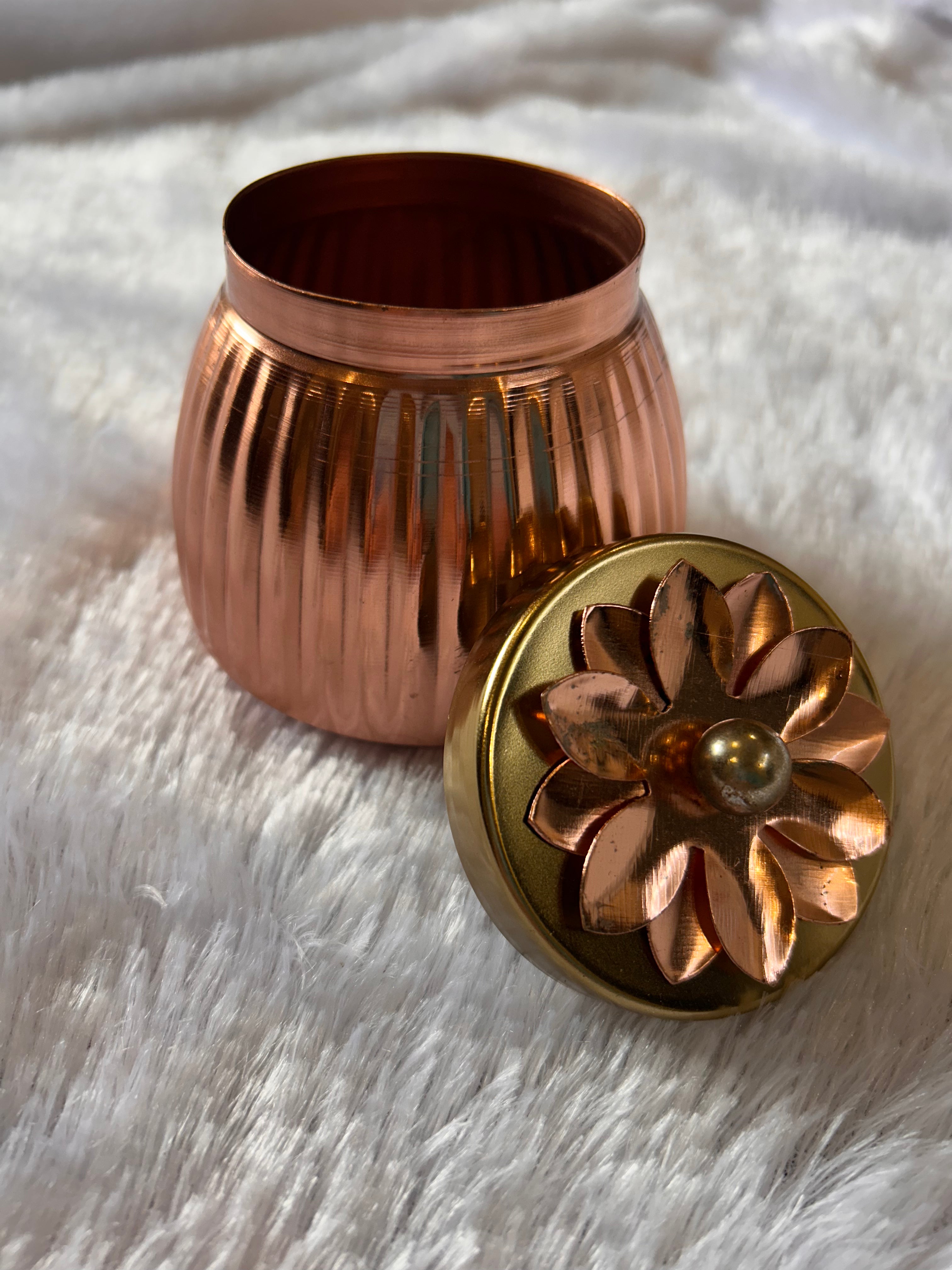 Copper Jars 4 Inches Size with Flower design