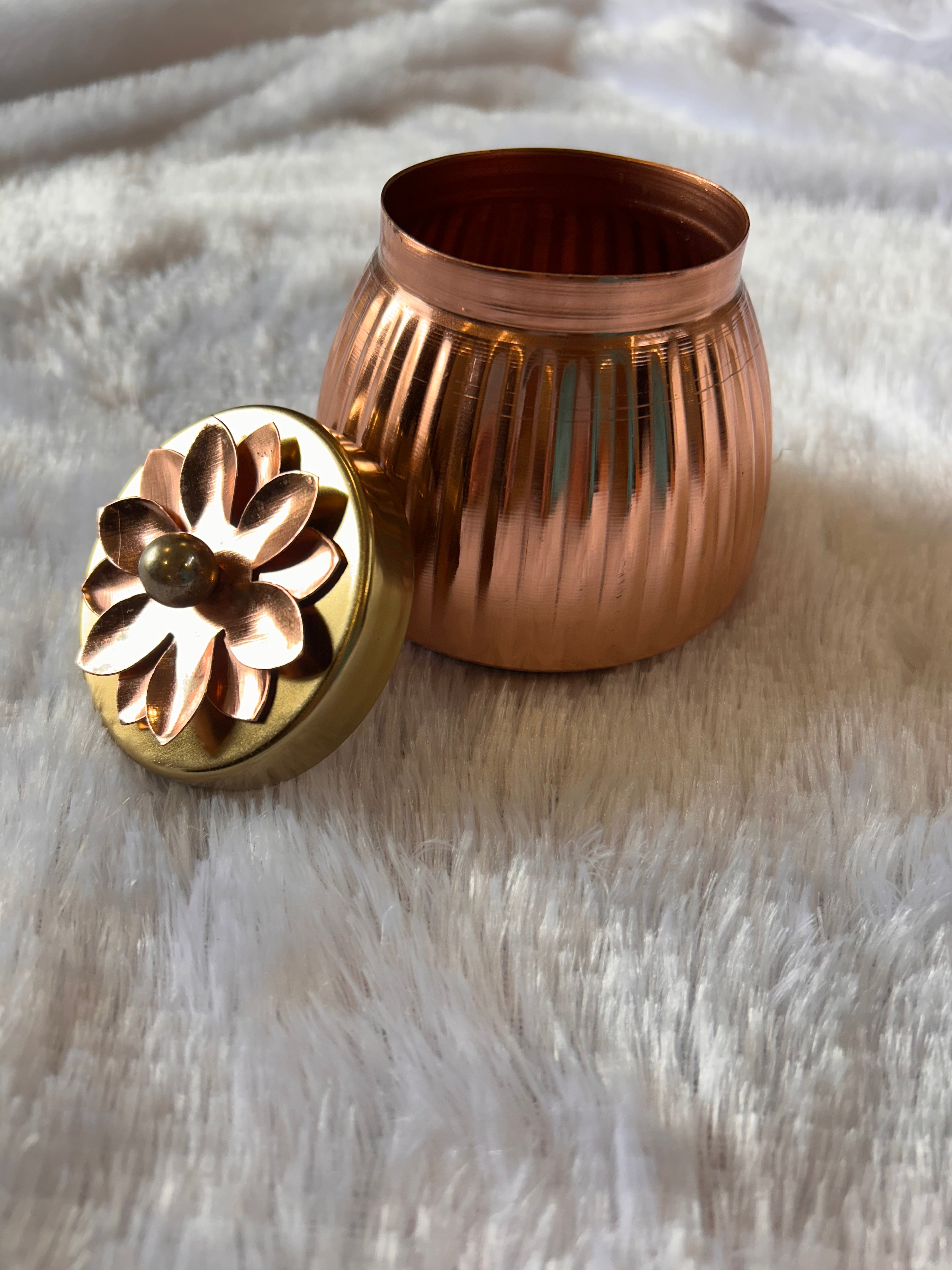 Copper Jars 4 Inches Size with Flower design