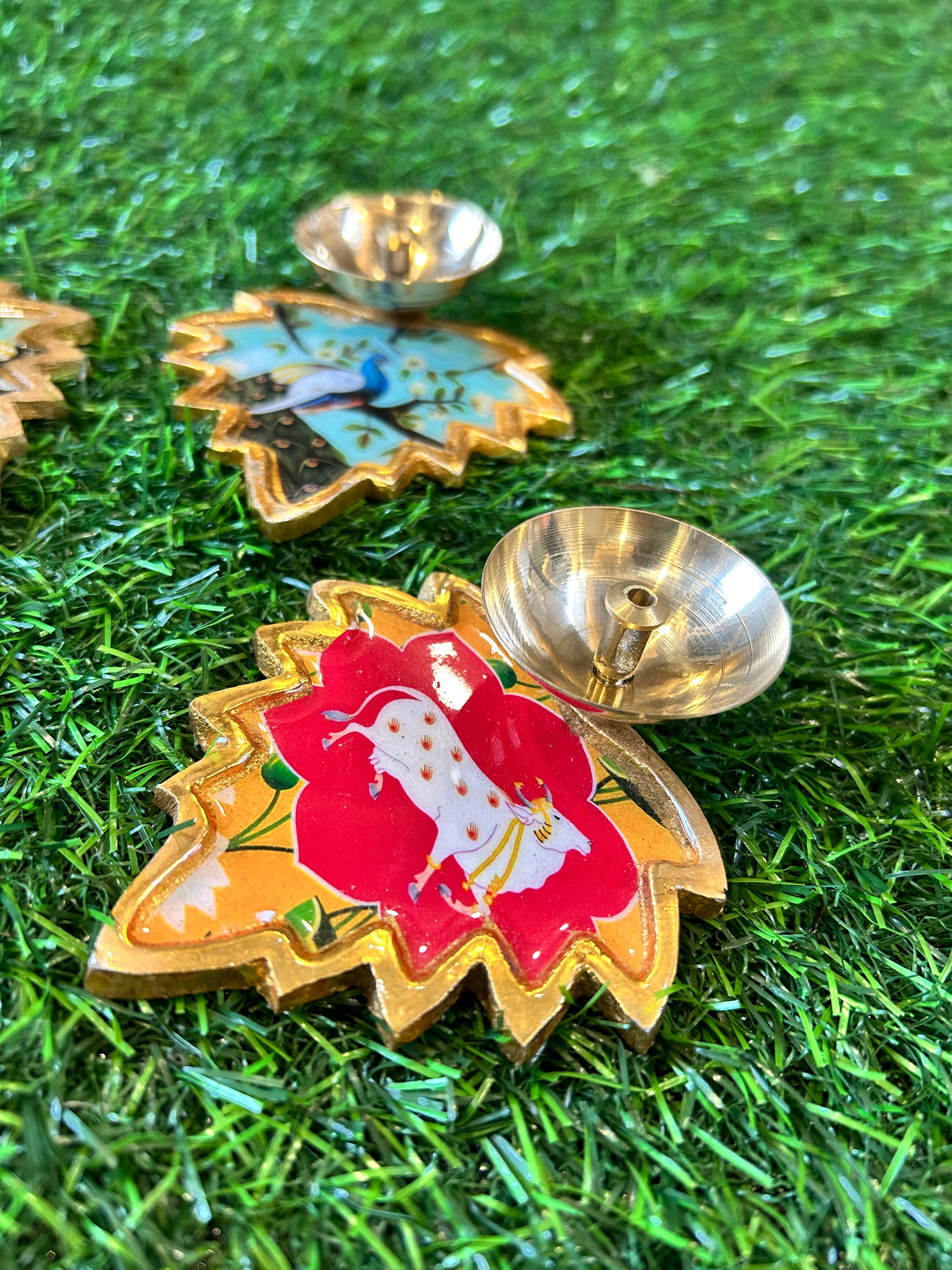 Pichwai Diya Metal Brass Finish