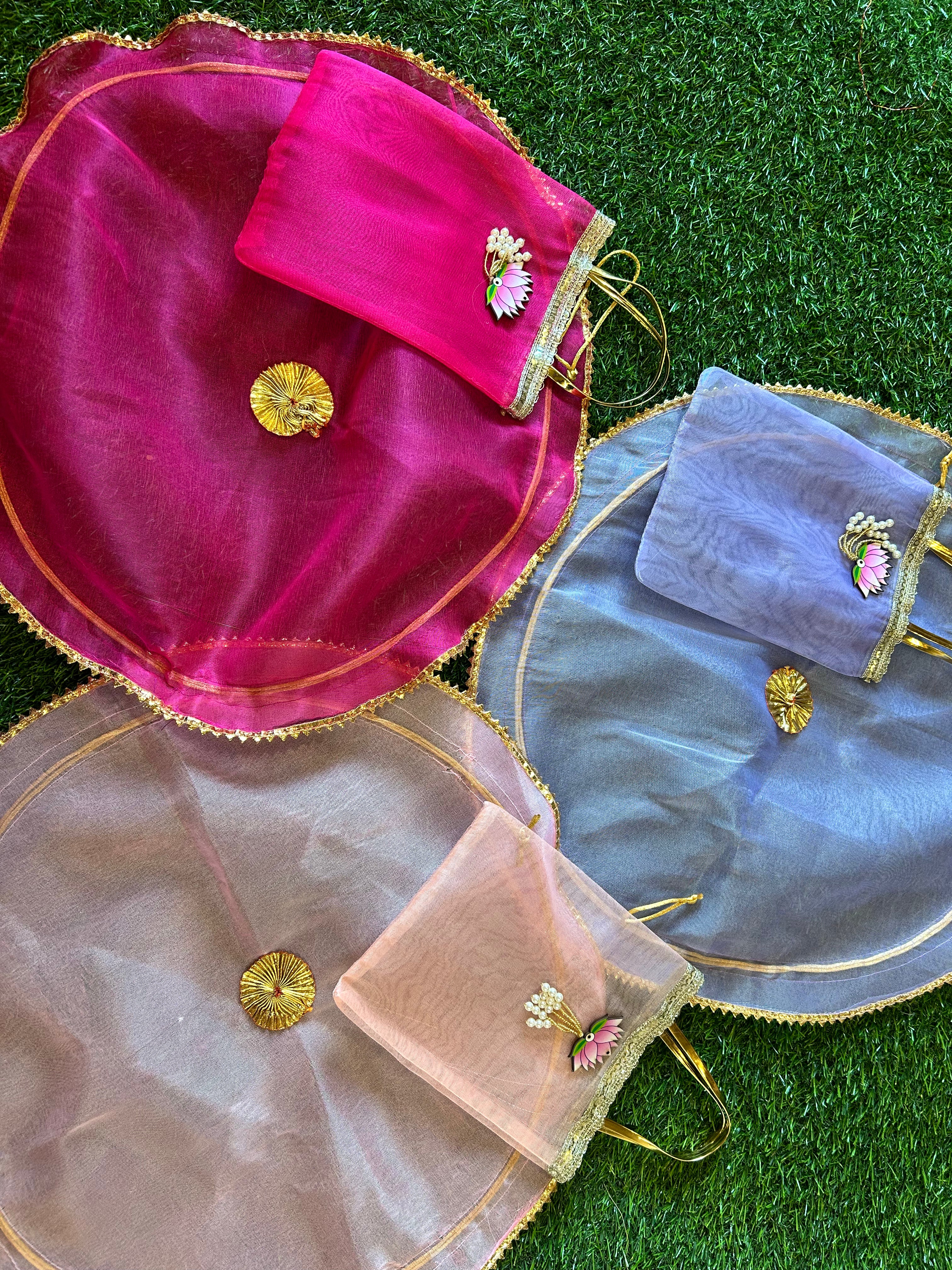 Thal Cover with Organza Bag combo