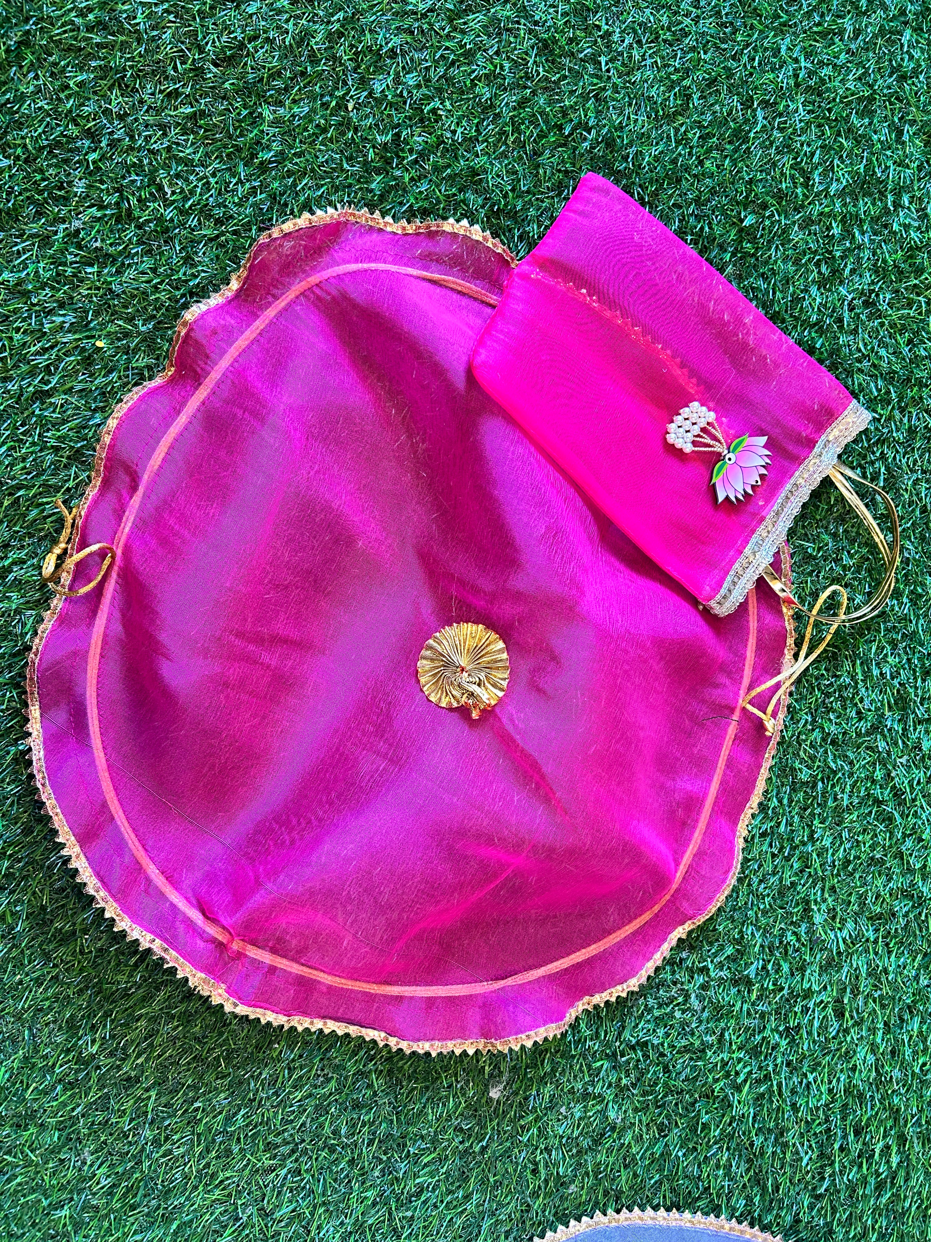 Thal Cover with Organza Bag combo