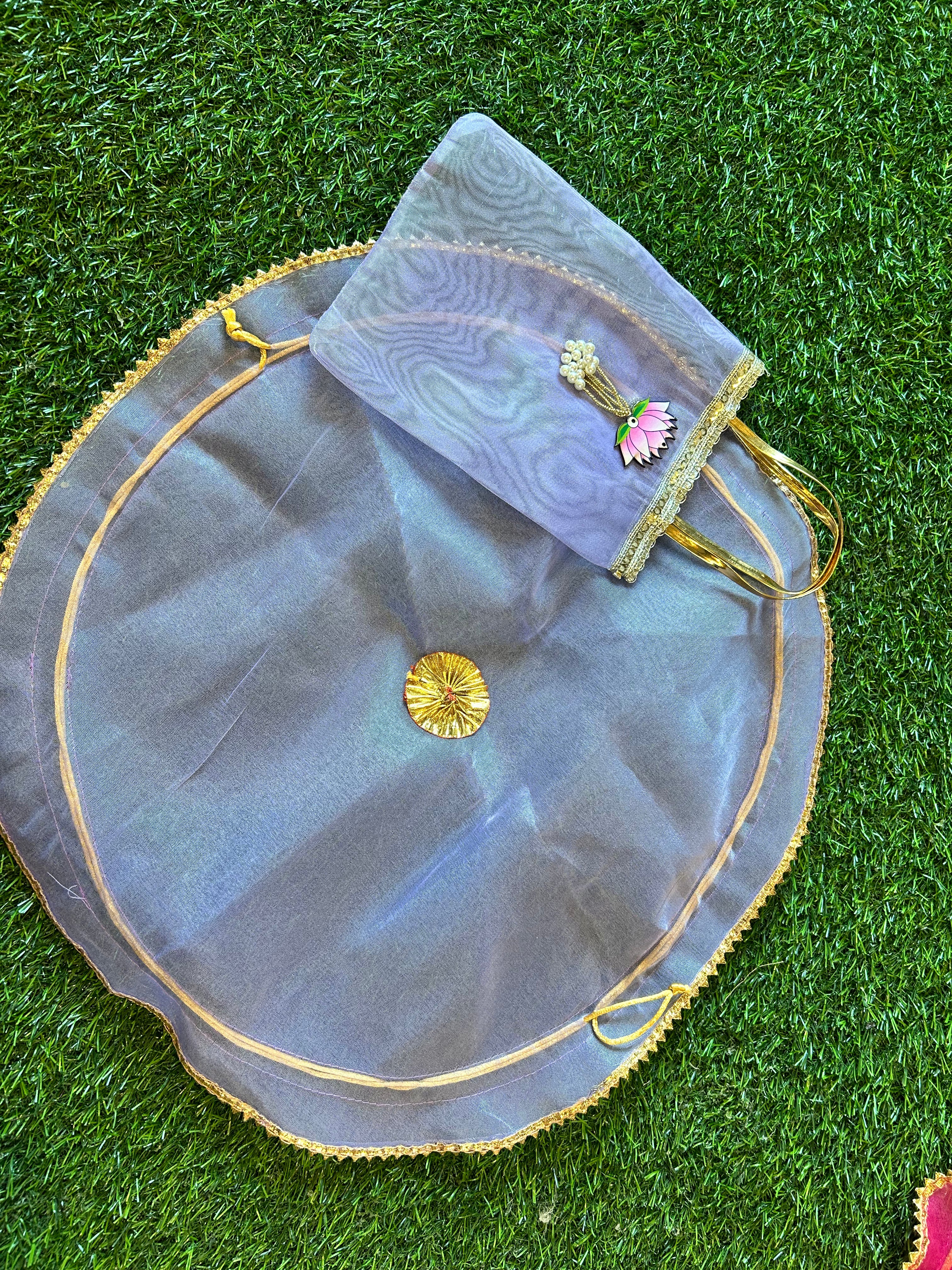 Thal Cover with Organza Bag combo